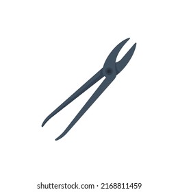 Shoe repair steel tool icon. Flat illustration of shoe repair steel tool vector icon isolated on white background