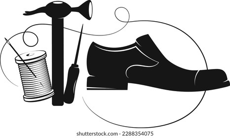 Shoe and shoe repair tool, shoemaker design