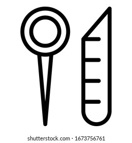 Shoe repair tools icon. Outline shoe repair tools vector icon for web design isolated on white background