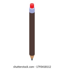 Shoe repair work pencil icon. Isometric of shoe repair work pencil vector icon for web design isolated on white background