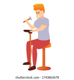 Shoe repairman icon. Cartoon of shoe repairman vector icon for web design isolated on white background