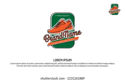 shoe sale advertising icon logo. advertising poster for social media post