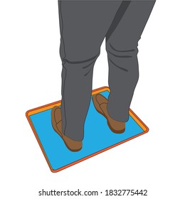 signo de ilustración vectorial de saneamiento de zapatos