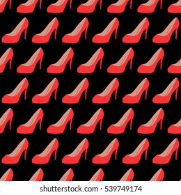 Shoe. Seamless pattern. Vector illustration