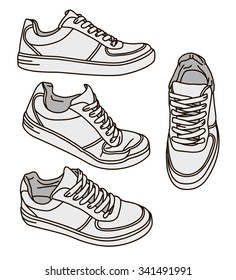 Shoe set. Vector illustration