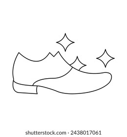 Shoe Shine Cloths Vector Line Icon Design