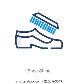 Shoe Shine And Polish Icon Concept