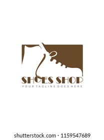 Shoe shop logo template vector