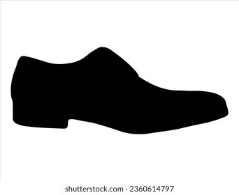 Shoe silhouette vector art white background