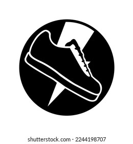 Shoe silhouette vector logo. Vector inspiration. This logo is for the community, shirt logo, emblem, poster. Vector illustration.