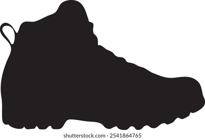 A shoe silhouette vector is a simple outline of a shoe showing just it's shape, without any details. It's a clean graphic image that can be resized without losing quality.