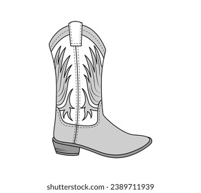 Shoe sketch. hand drawn Shoe outline illustration. Shoe black and white vector drawing. Shoe isolated on white background. vector illustration. Shoes line art drawing. footwear outline. sneakers.