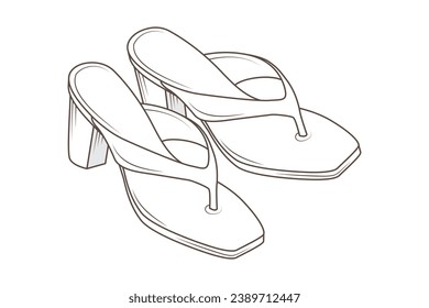Shoe sketch. hand drawn Shoe outline illustration. Shoe black and white vector drawing. Shoe isolated on white background. vector illustration. Shoes line art drawing. footwear outline. sneakers.