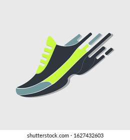 shoe sneaker logo vector fast delivery icon vector download