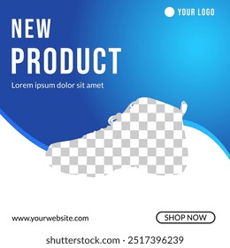 Plantilla de publicación de zapatos en redes sociales para promoción y marca