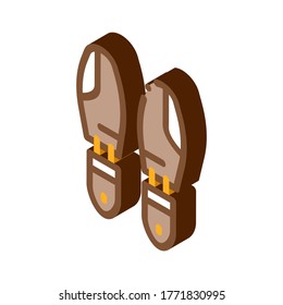 Shoe Sole Detail Icon Vector. Isometric Shoe Sole Detail sign. color isolated symbol illustration
