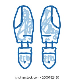 Shoe Sole Detail sketch icon vector. Hand drawn blue doodle line art Shoe Sole Detail sign. isolated symbol illustration