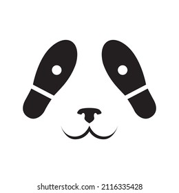 lenguado de zapata con diseño de logotipo de perro facial, símbolo gráfico vectorial ilustración de símbolo