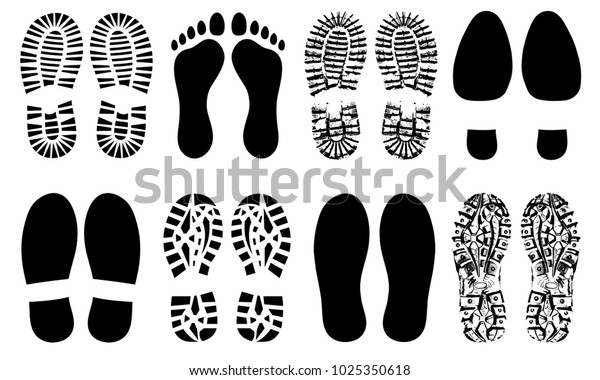靴底 足 足跡 人間の靴のシルエットベクター画像 のベクター画像素材 ロイヤリティフリー