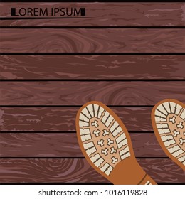 shoe sole on wooden board