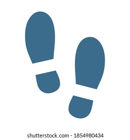 Shoe sole print. Footprint icon. Boot prints isolated on white background. Vector illustration. 10 eps