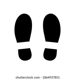 Shoe sole print. Footprint icon. Boot prints isolated on white background. Vector illustration. 10 eps