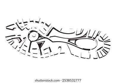 Sapato Soles vetor esboço ilustração isolado em um fundo branco. Ícone de inicialização único