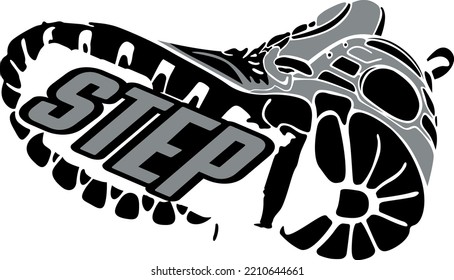Shoe Step Clipart (Editable) - Vector Illustration