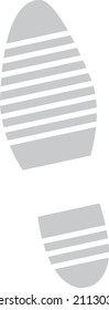 Shoe step mark. Human foot print icon