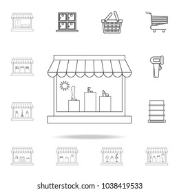 shoe store icon. Detailed set of shops and hypermarket icons. Premium quality graphic design. One of the collection icons for websites, web design, mobile app on white background