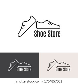 Shoe Store Logo Design Template.