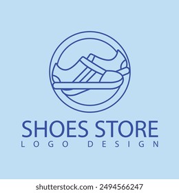 Shoe store logo design. Vector illustration with editable and scalable format.