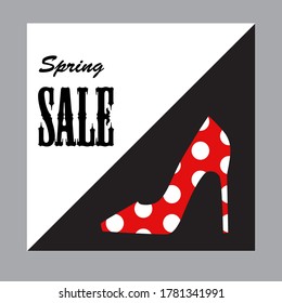 shoe store sale flyer, sale brochure for shoe outlet