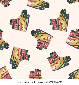 shoe style , cartoon seamless pattern background
