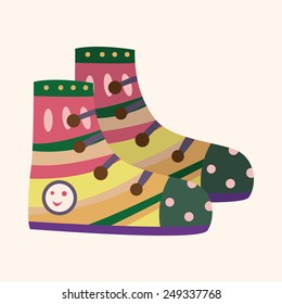 shoe style theme elements vector,eps