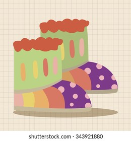 shoe style theme elements vector,eps
