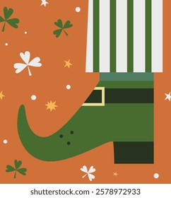 Shoe symbol of St. Patrick's Day. Vector illustration