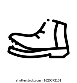 Shoe Torn Sole Icon Vector. Outline Shoe Torn Sole Sign. Isolated Contour Symbol Illustration