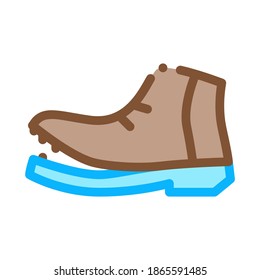 Shoe Torn Sole Icon Vector. Outline Shoe Torn Sole Sign. Isolated Contour Symbol Illustration