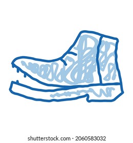 Shoe Torn Sole sketch icon vector. Hand drawn blue doodle line art Shoe Torn Sole sign. isolated symbol illustration