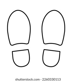 shoe track icon isolated on white background, vector illustration.