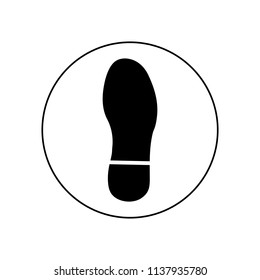 Shoe trail icon, logo