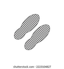 shoe trail icon vector illustration logo design