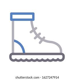 shoe vector color line icon 
