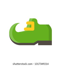 Shoe vector, Feast of Saint Patrick flat style icon