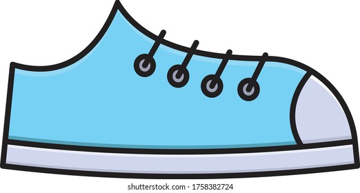 shoe vector flat color icon 
