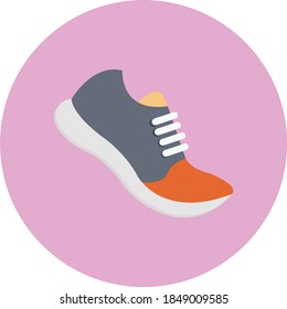 shoe vector flat colour icon 
