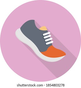 shoe vector flat colour icon 