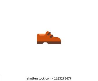 Man’s Shoe vector flat icon. Isolated men leather classic shoe emoji illustration 