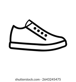 A shoe vector icon in clean outline style on a white background,